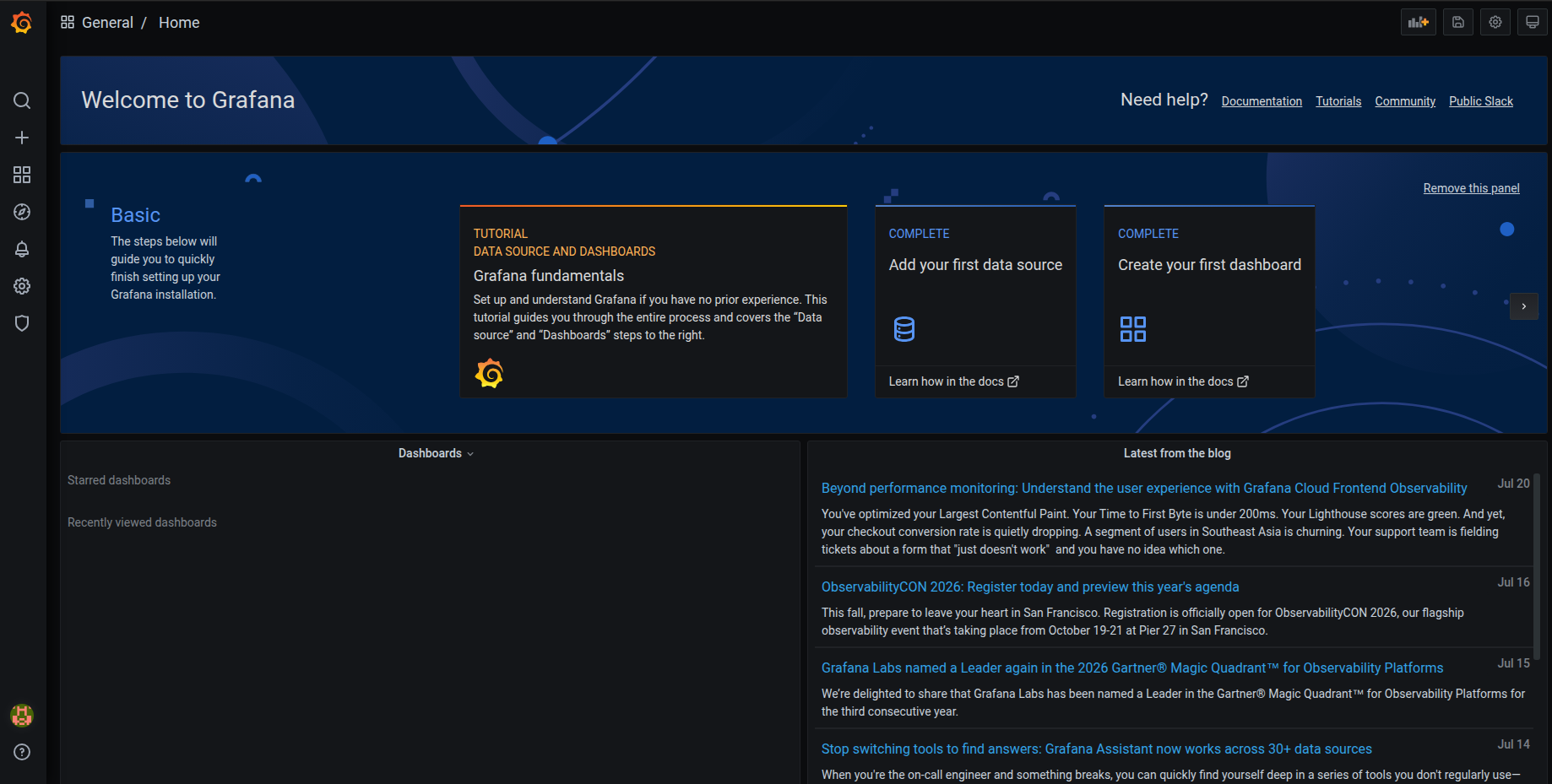 Grafana Home